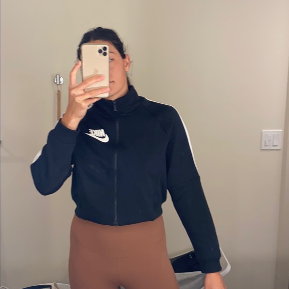 Cropped zip up sweatshirt